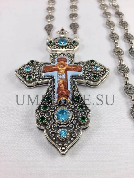 Крест серебряный женский