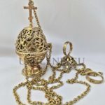 Кадило латунное без покрытия (h 155 мм.)