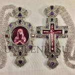 Архиерейский наперсный комплект серебряный с цепями