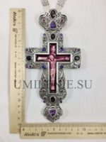 Крест наперсный серебряный с цепью (h 190 мм.) — изображение 8