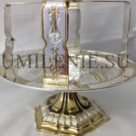 Дискос и звездица латунные с фрагментарной позолотой