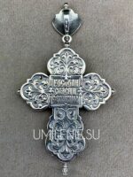 Крест-мощевик серебряный без цепи (h 110 мм.) — изображение 4
