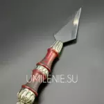 Копие среднее(рукоять стабилизированное дерево) в кожаном чехле