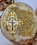 Крест наперсный из ювелирного сплава с цепью (производство фабрики Китай)