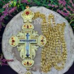 Крест из ювелирного сплава с цепью