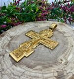 Крест наперсный иерейский латунный в позолоте — изображение 3