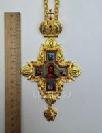 Крест наперсный из ювелирного сплава с цепью (производство фабрики Китай) — изображение 5
