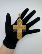 Крест наперсный иерейский латунный в позолоте — изображение 4