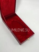 (красный) Футляр большой с бархатным ложементом для наперсного креста или панагии — изображение 4
