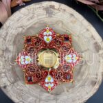 Мощевик латунный в позолоте с эмалью
